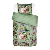 WENDEBETTWÄSCHE FLEUR Satin 155/220 cm  - Salbeigrün, KONVENTIONELL, Textil (155/220cm) - Essenza