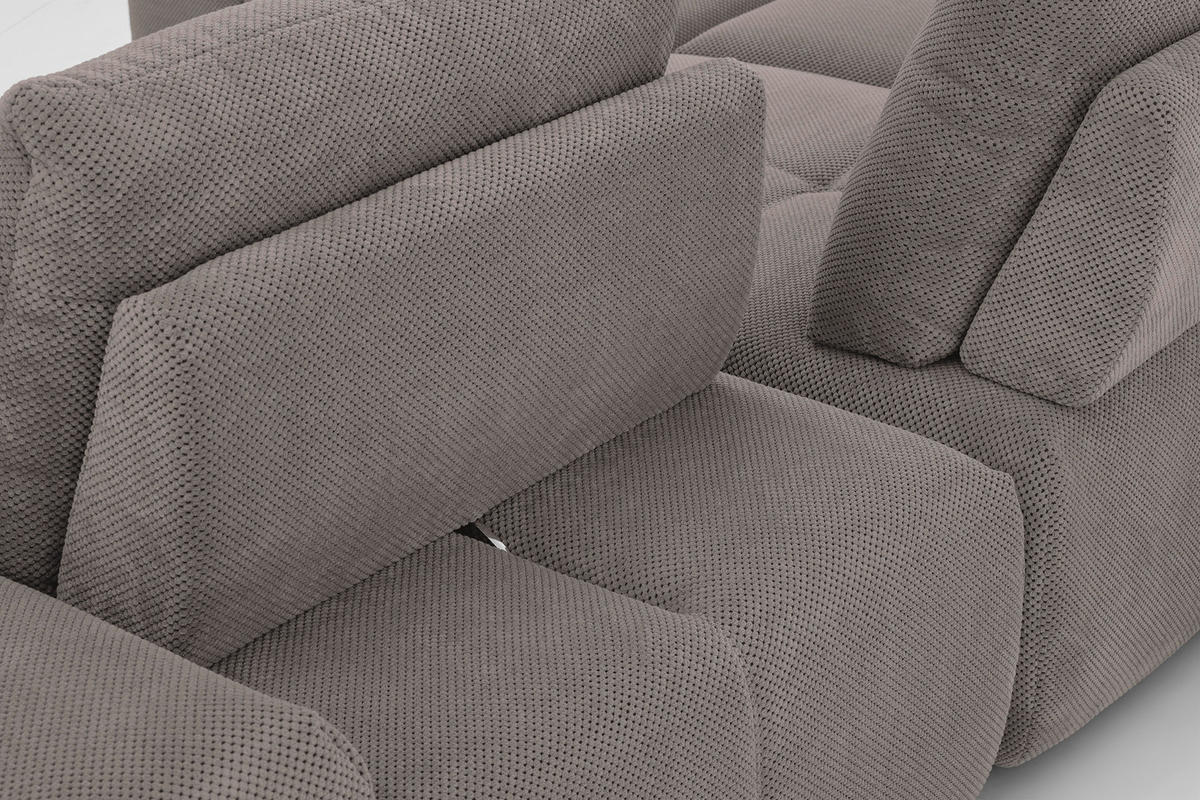 ECKSOFA in Velours Dunkelblau  - Schwarz/Dunkelblau, Design, Kunststoff/Textil (236/326cm) - Xora