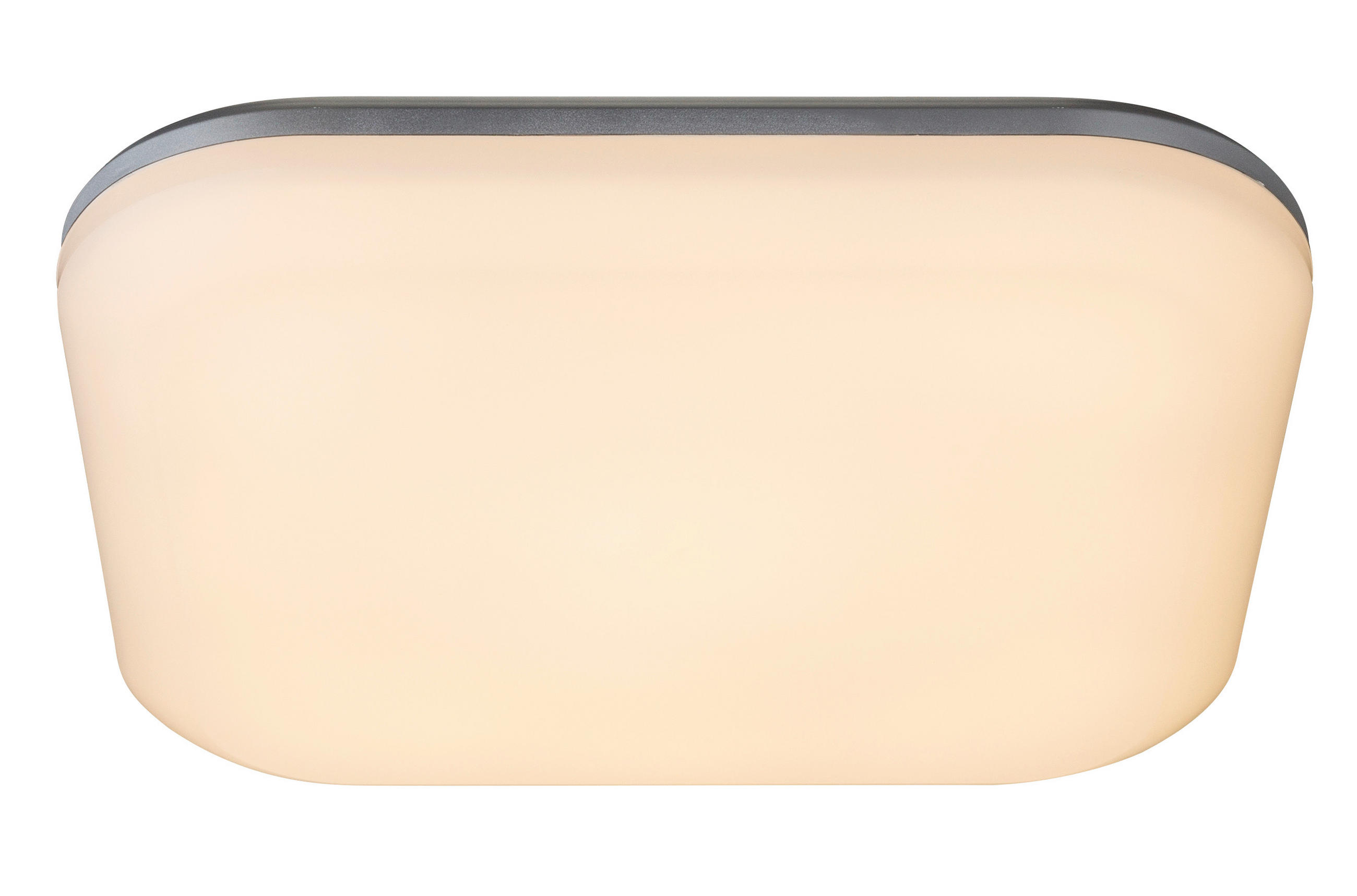 LED-AUSSENLEUCHTE - Weiss/Silberfarben, Basics, Kunststoff (33/33/5,6cm) - Globo