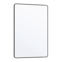 BADEZIMMERSPIEGEL 61/91/1,3 cm  - Schwarz, Trend, Glas/Metall (61/91/1,3cm) - Boxxx
