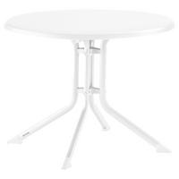 GARTENKLAPPTISCH Metall, Kunststoff Weiß  - Weiß, Basics, Kunststoff/Metall (85/85/74cm) - Kettler