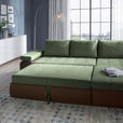 ECKSOFA in Flachgewebe Braun, Olivgrün 271/175 cm - Braun/Olivgrün, Design, Kunststoff/Textil (271/175cm) - Xora