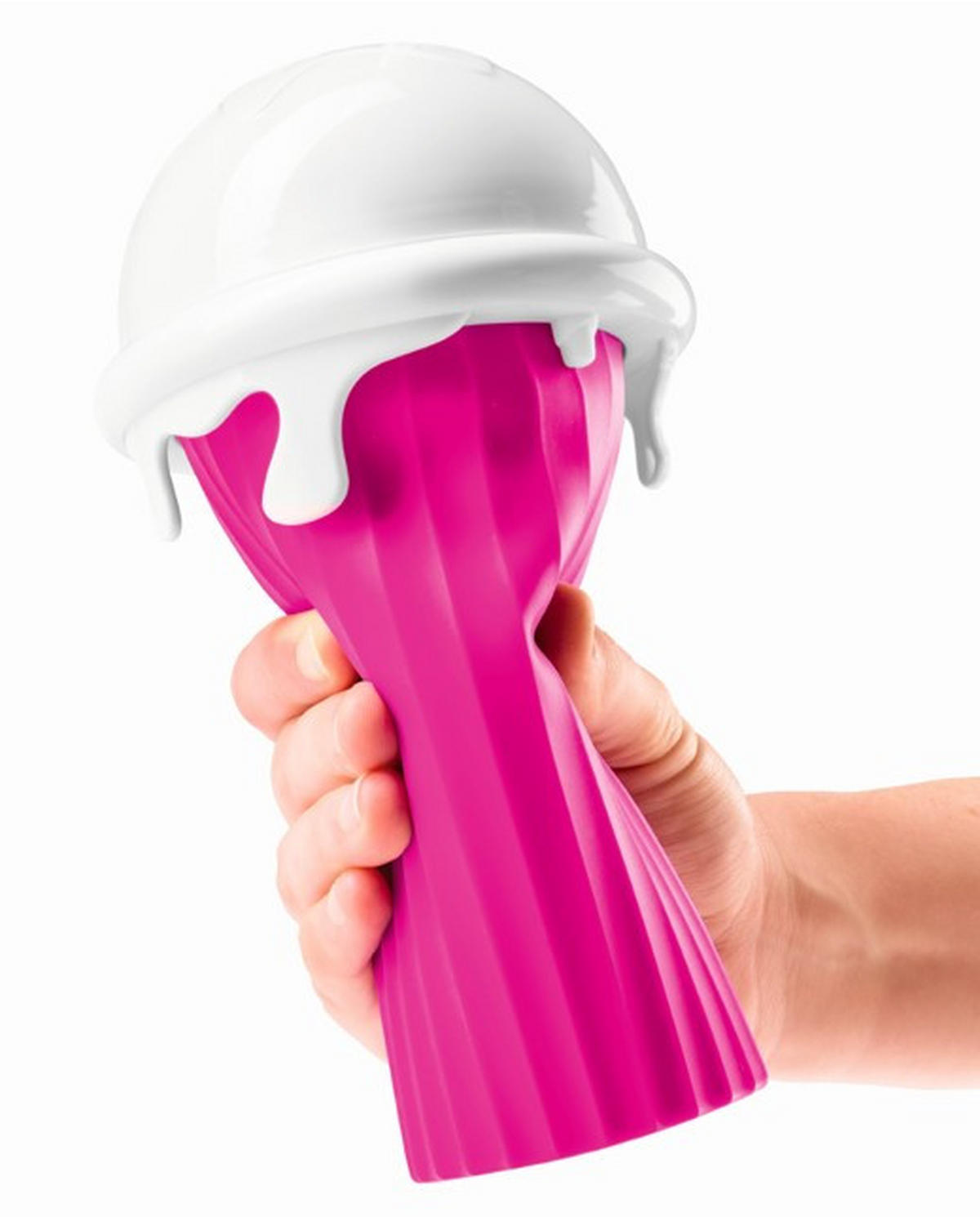 EISBECHER GOURMETmaxx  - Rosa/Weiß, Basics, Kunststoff (330ml) - GOURMETMAXX