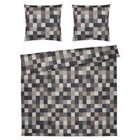 BETTWÄSCHE Mosaic Makosatin 200/200 cm  - Graphitfarben, Design, Textil (200/200cm) - Joop!