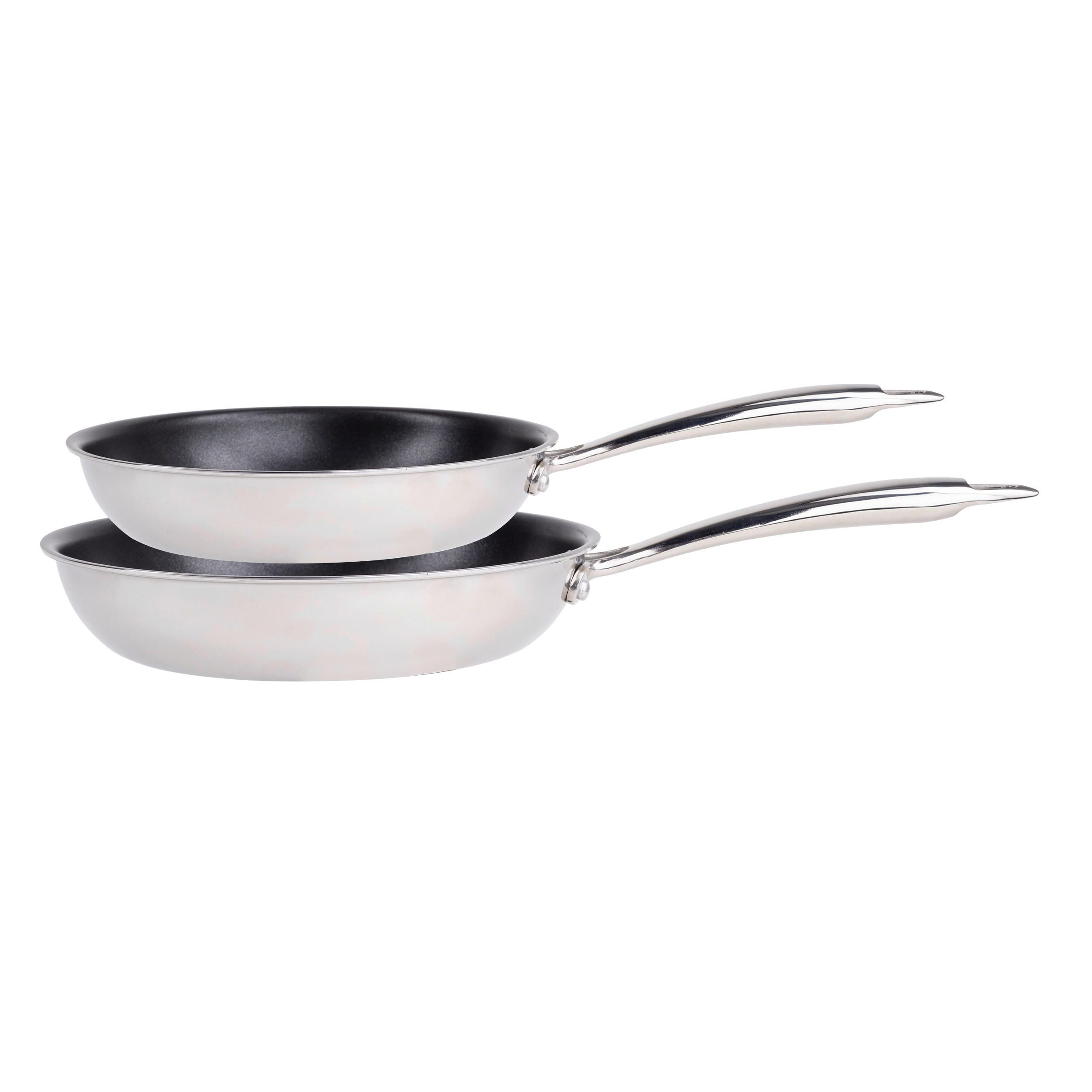 PFANNENSET Edelstahl 2-teilig  - Edelstahlfarben, Basics, Metall (26/9/44.5cm)