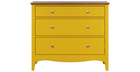 KOMMODE in 100/86/42 cm - Gelb/Dunkelbraun, LIFESTYLE, Holz/Holzwerkstoff (100/86/42cm) - Landscape