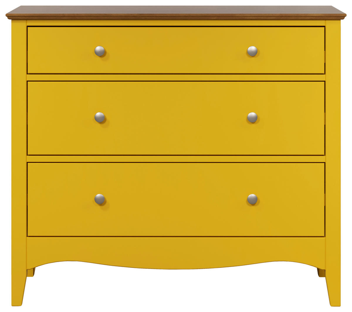 KOMMODE  in 100/86/42 cm  - Gelb/Dunkelbraun, LIFESTYLE, Holz/Holzwerkstoff (100/86/42cm) - Landscape