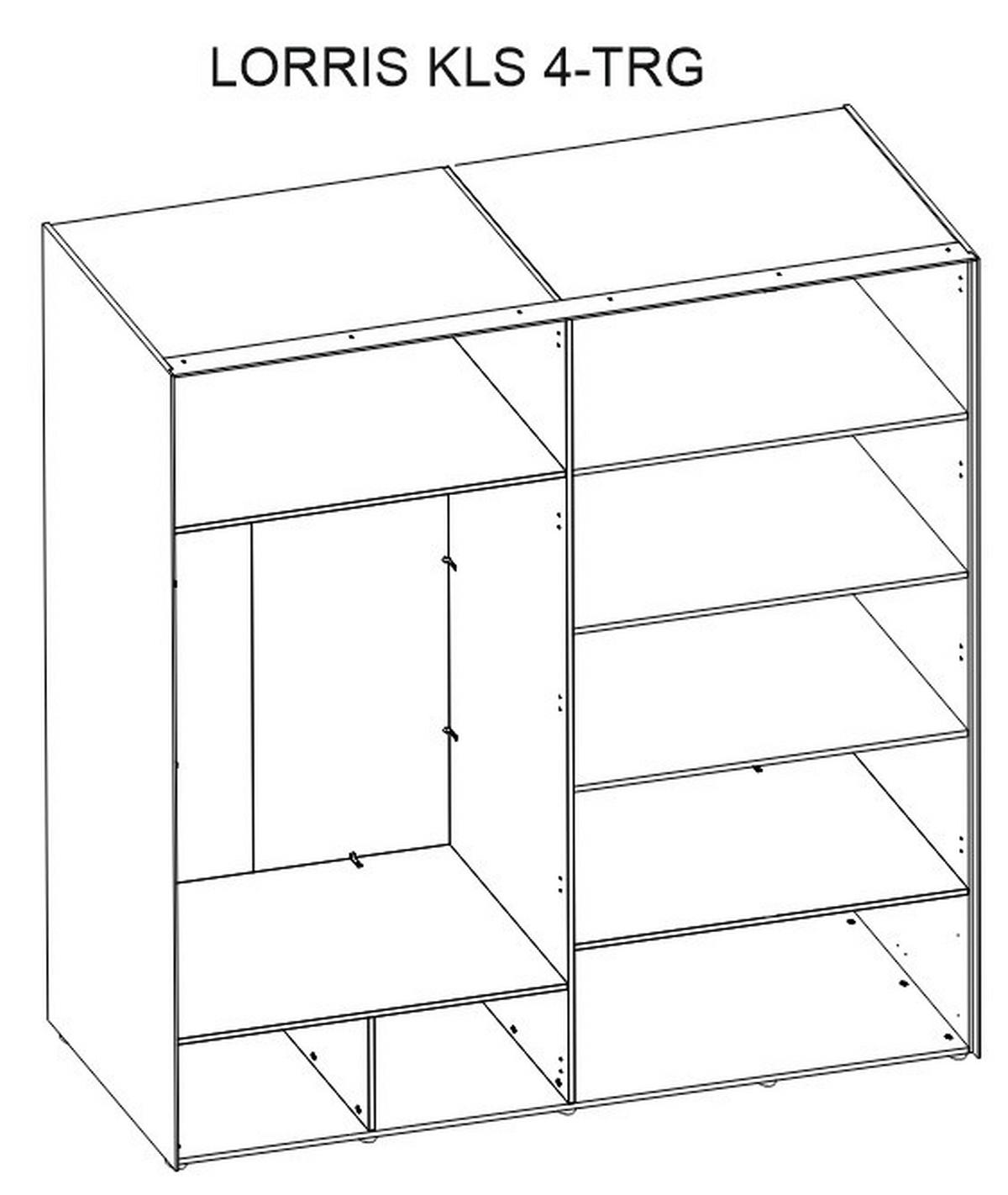 DREHTÜRENSCHRANK  in Salbeigrün  - Salbeigrün/Schwarz, Design, Holzwerkstoff/Metall (200/212/55cm) - Lomoco