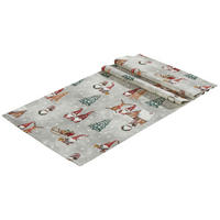 TISCHLÄUFER 50/150 cm  - Dunkelgrün/Hellgrau, Basics, Textil (50/150cm) - X-Mas