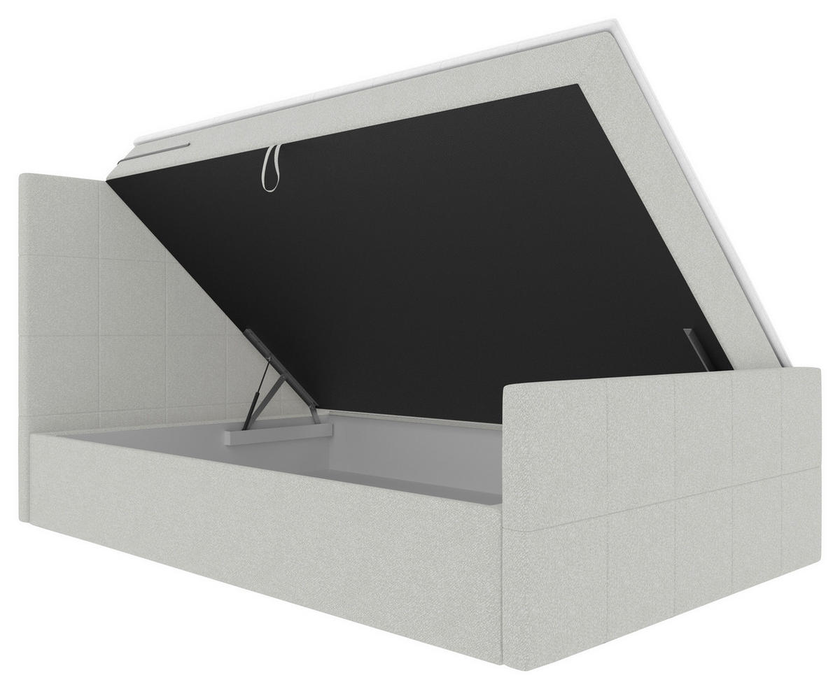 BOXBETT 100/200 cm  in Hellgrau  - Hellgrau, KONVENTIONELL, Kunststoff/Textil (100/200cm) - Boxxx