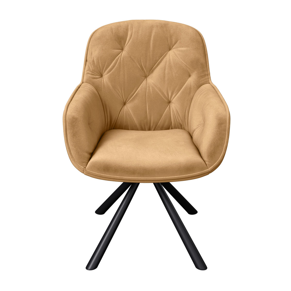 STOL MED ARMSTÖD järn sammet  - brun/svart, Klassisk, metall/textil (62/85/62cm) - Hom`in