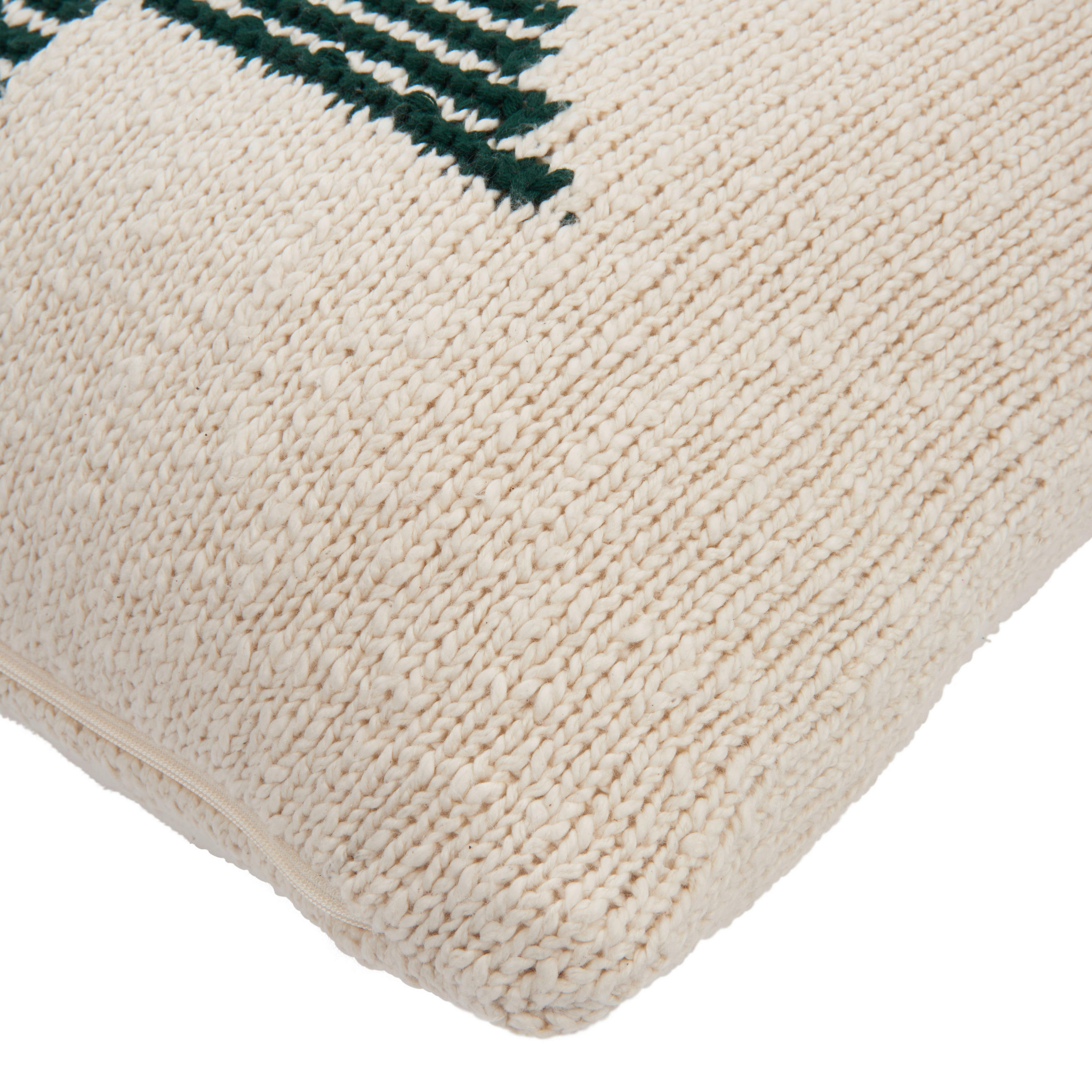 DEKORAČNÝ VANKÚŠ 50/50 cm - zelená/prírodná farba, Konventionell, textil (50/50cm) - X-Mas