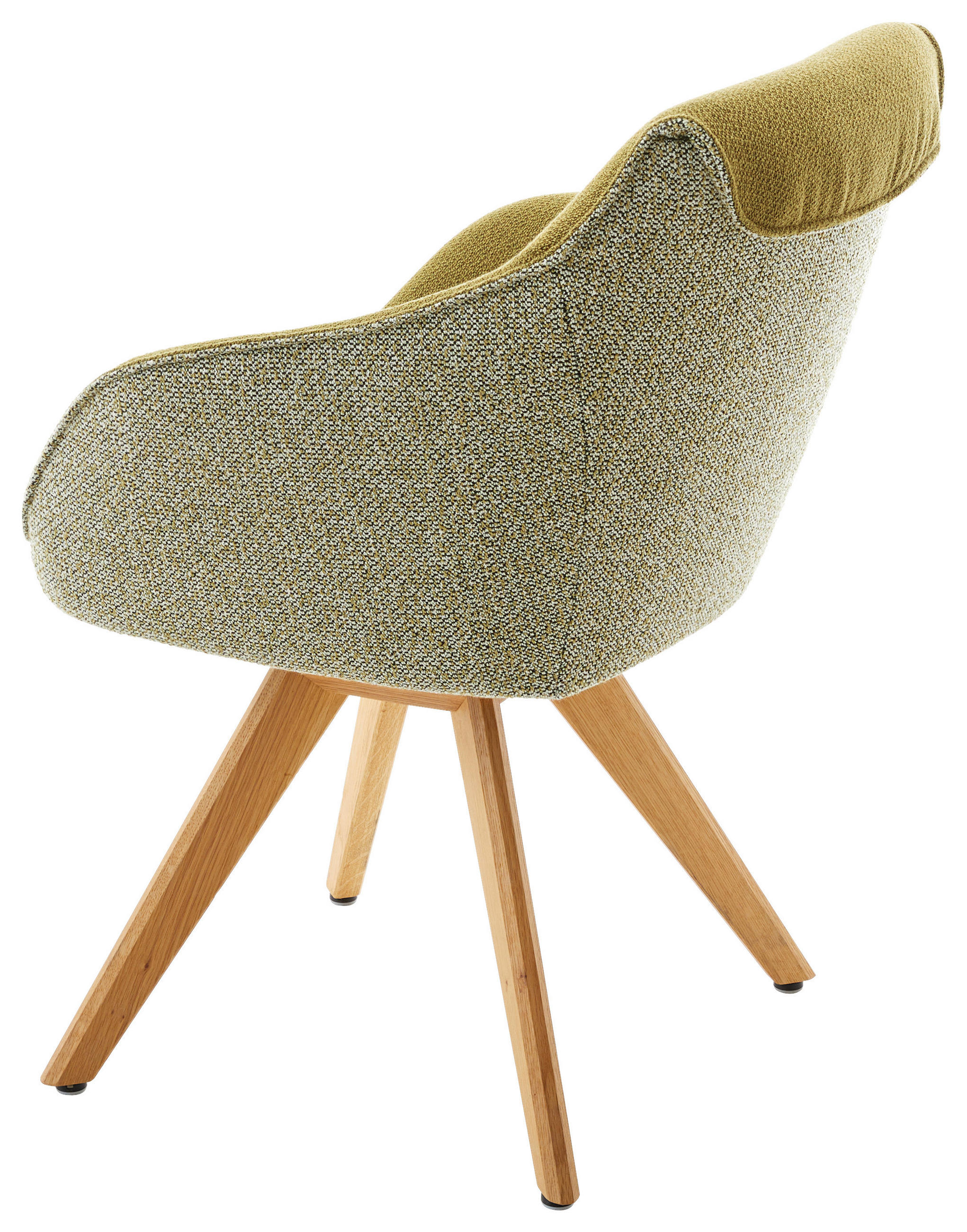 Thumbnail - Koinor Armlehnstuhl, Grün, Hellgrün, Wildeiche, Holz, Textil, Wildeiche, massiv, konisch, eckig, 60x84x68 cm, Goldenes M...