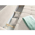 SCHLAFSOFA Plüsch Creme  inkl. Zierkissen, Rückenkissen, Bettkasten, Schlaffunktion, Rücken echt, Liegefläche im Originalstoff  - Creme/Schwarz, KONVENTIONELL, Kunststoff/Textil (200/73/105cm) - Carryhome