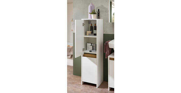 MIDISCHRANK 32,6/125,1/32,2 cm - Eichefarben/Weiß, KONVENTIONELL, Holzwerkstoff (32,6/125,1/32,2cm) - Xora