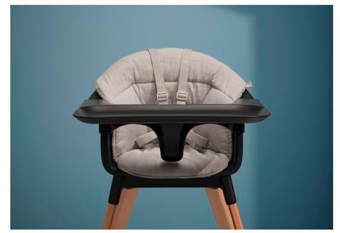 HOCHSTUHLEINLAGE Clikk  - Hellgrau/Grau, LIFESTYLE, Textil - Stokke