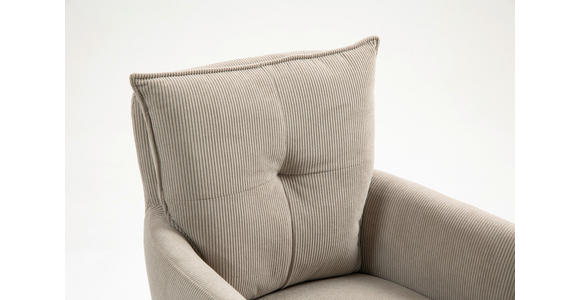 ARMLEHNSTUHL in Feincord - Taupe, Design, Textil/Metall (61/95/67cm) - Novel
