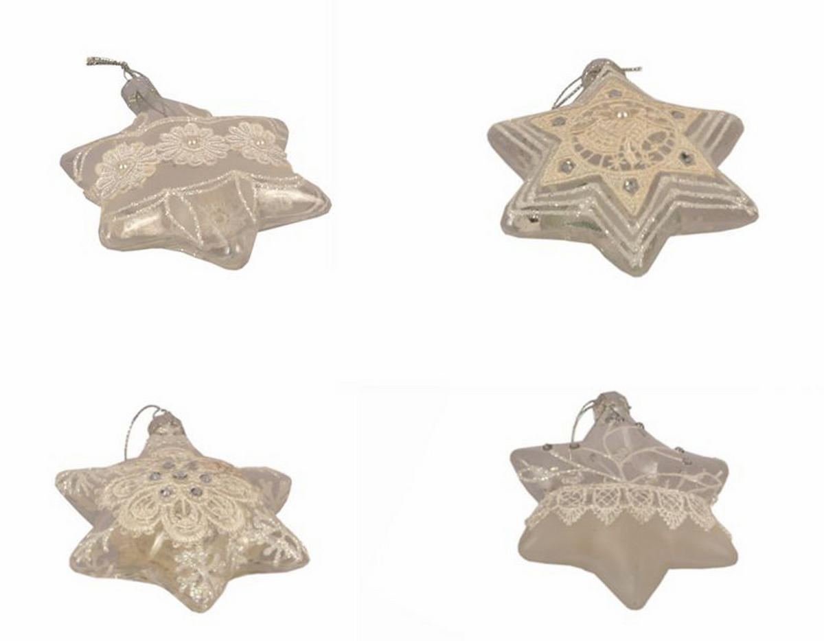 ORNAMENTE BRAD DE CRĂCIUN - bej, Lifestyle, sticlă (8,5/9,6cm) - X-Mas