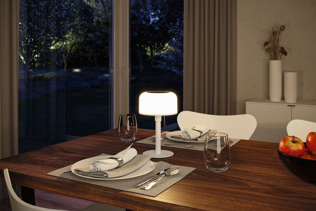 SOLARLEUCHTE Bartja 14,8/24,0 cm   - Weiß, Basics, Kunststoff/Metall (14,8/24,0cm) - Paulmann
