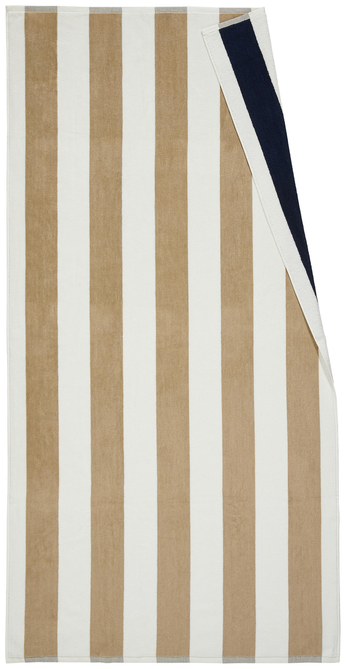 PLÁŽOVÁ OSUŠKA, 90/180 cm, modrá, béžová - modrá/béžová, textil (90/180cm) - Esposa