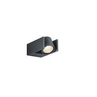 AUSSENWANDLEUCHTE Sila 13/8/18,5 cm  - Graphitfarben, Design, Glas/Metall (13/8/18,5cm) - Helestra