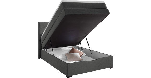 BOXSPRINGBETT 100/200 cm in Hellgrau - Wengefarben/Hellgrau, KONVENTIONELL, Textil (100/200cm) - Carryhome