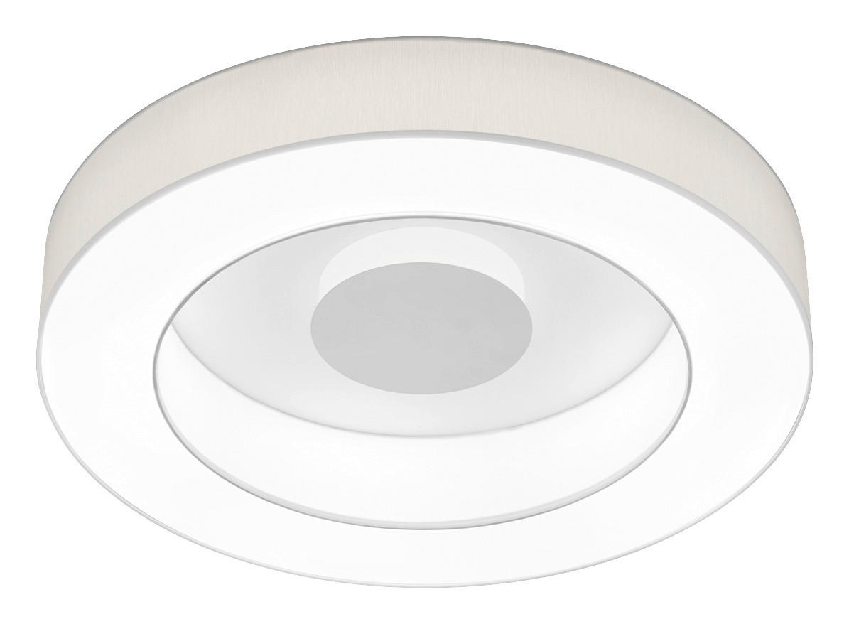 LED-DECKENLEUCHTE Lomo 65/10 cm   - Weiß, Design, Metall (65/10cm) - Helestra