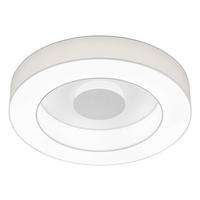 LED-DECKENLEUCHTE Lomo 65/10 cm   - Weiß, Design, Metall (65/10cm) - Helestra