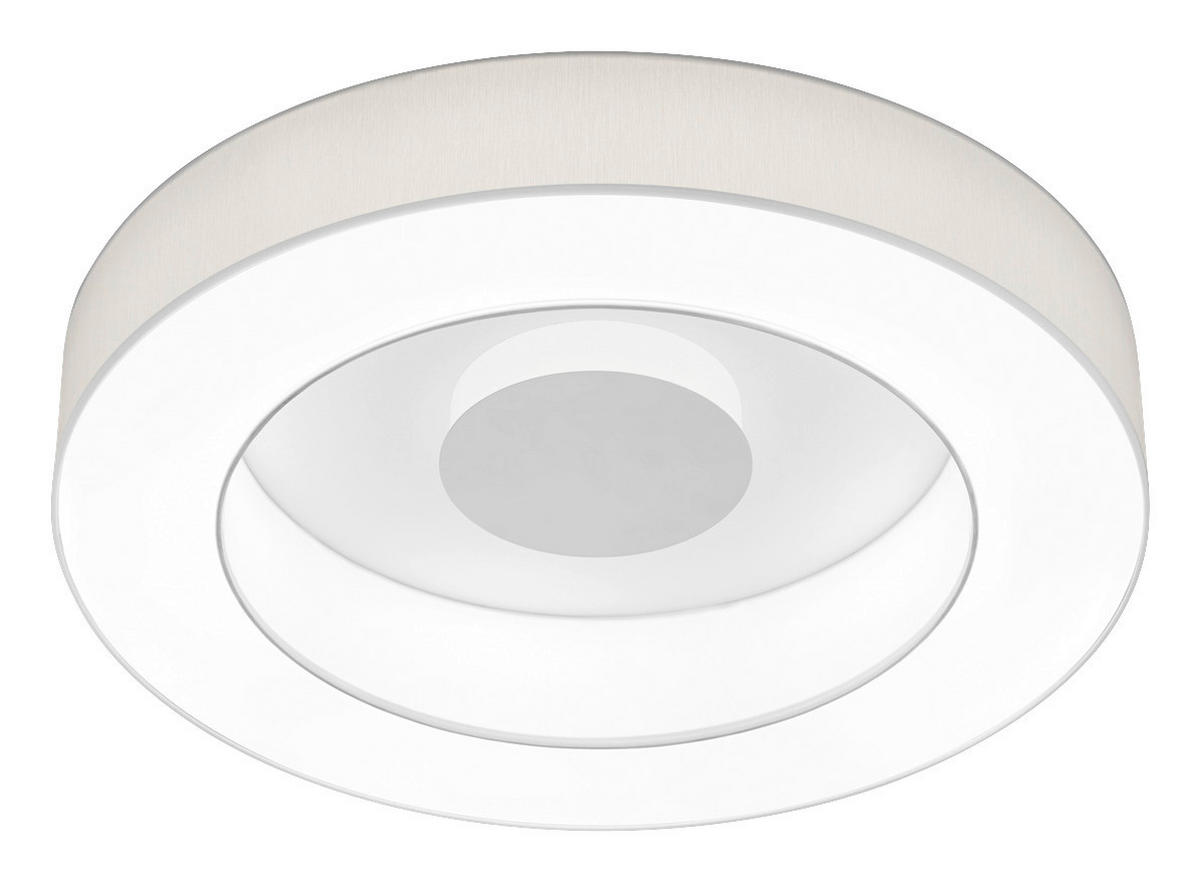 LED-DECKENLEUCHTE Lomo 65/10 cm   - Weiß, Design, Metall (65/10cm) - Helestra