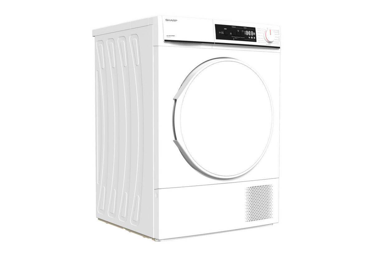 WÄRMEPUMPENTROCKNER KD-NHA7S7PW21-DE  - Weiß, Basics, Kunststoff/Metall (59.6/84.5/52.5cm) - Sharp