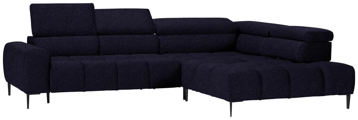 Freisteller von Welnova ECKSOFA Schwarz Samt, Webstoff.