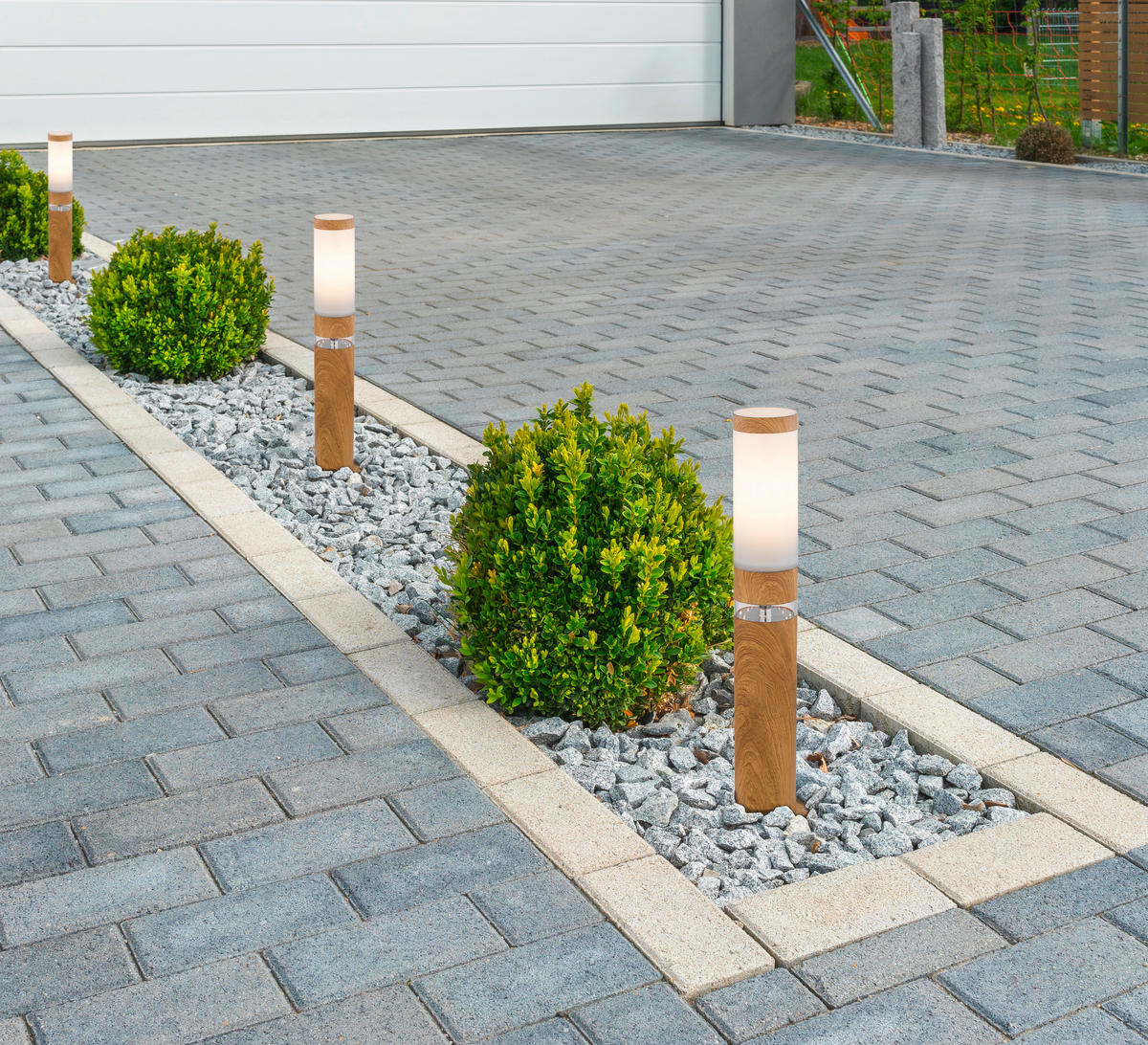 AUßENSTEHLEUCHTE 11,7/50 cm   - Klar/Opal, KONVENTIONELL, Kunststoff/Metall (11,7/50cm) - Globo