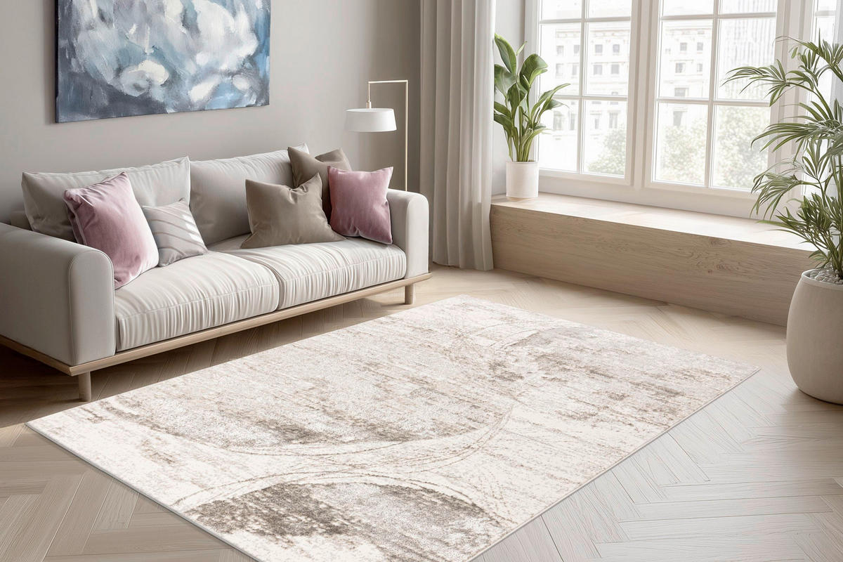 FLACHWEBETEPPICH 200/290 cm Silberfarben, Beige  - Beige/Silberfarben, Basics, Textil (200/290cm) - Kayoom