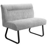 SITZBANK 100/86/61 cm Mikrofaser Grau  - Schwarz/Grau, Design, Textil/Metall (100/86/61cm) - Stylife
