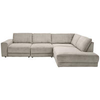 ECKSOFA 316/242 cm Niels Andersson in Feincord Greige  316/242 cm  - Greige/Schwarz, Design, Kunststoff/Textil (316/242cm) - Niels Andersson