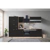 KÜCHENBLOCK 310 cm   in Schwarz, Eichefarben  - Eichefarben/Schwarz, Basics, Holzwerkstoff (310cm) - Respekta