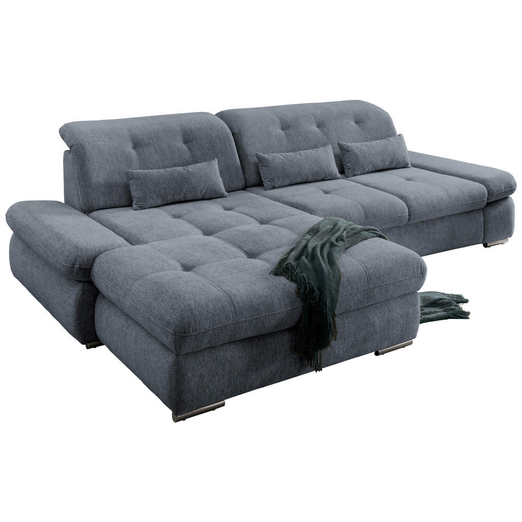 Thumbnail - Livetastic Ecksofa, Hellblau, Textil, Kiefer, Uni, 4-Sitzer, Füllung: Schaumstoff, L-Form, 300x196 cm, Made in EU, Liege...