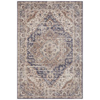 FLACHWEBETEPPICH Wohnzimmer 80/120 cm Terrain Blau, Creme rechteckig  - Blau/Creme, Design, Kunststoff/Textil (80/120cm) - Hanse Home