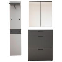 GARDEROBE 3-teilig  in 220/200/38 cm  - Anthrazit/Grau, KONVENTIONELL, Holzwerkstoff (220/200/38cm) - Moderano