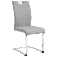SVIKTSTOL i järn vävt tyg  - kromfärg/grå, Design, metall/textil (44/98/58cm) - Carryhome