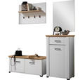 GARDEROBE 4-teilig  in 175/194,5/41 cm  - Weiß/Eiche Artisan, Basics, Holzwerkstoff (175/194,5/41cm) - Carryhome