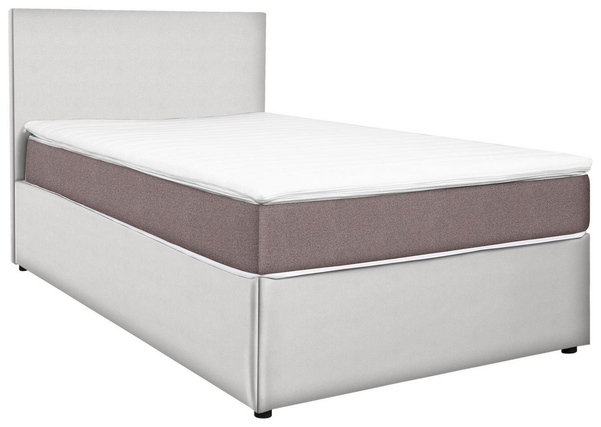 BOXBETT 120/200 cm  in Weiss, Hellbraun  - Hellbraun/Weiss, Konventionell, Holz/Holzwerkstoff (120/200cm) - MID.YOU