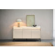 SIDEBOARD  167/85/40 cm 3 Schublade(n)  - Beige/Schwarz, Design, Holzwerkstoff/Metall (167/85/40cm) - Voleo