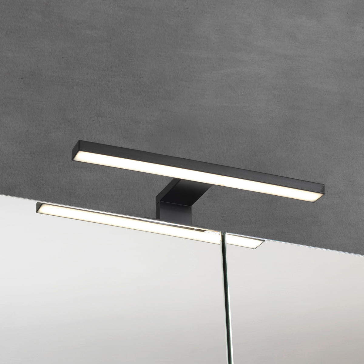 BADEZIMMER 91 cm  - Weiss/Schwarz, Modern, Glas/Holzwerkstoff (91cm) - Dieter Knoll