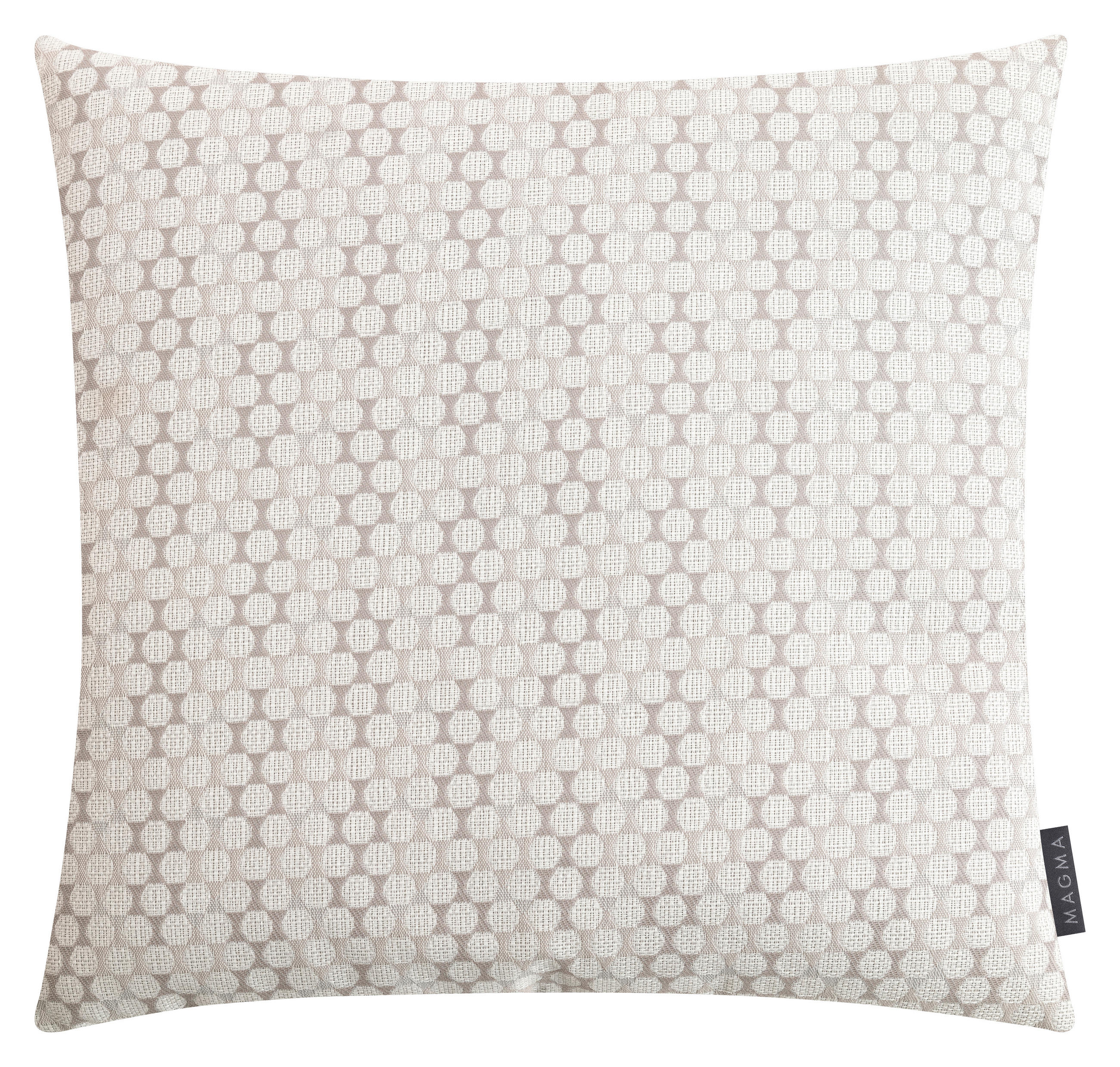OUTDOOR-KISSENHÜLLE in  Graphik  - Weiss/Creme, Basics, Textil (50/50cm)