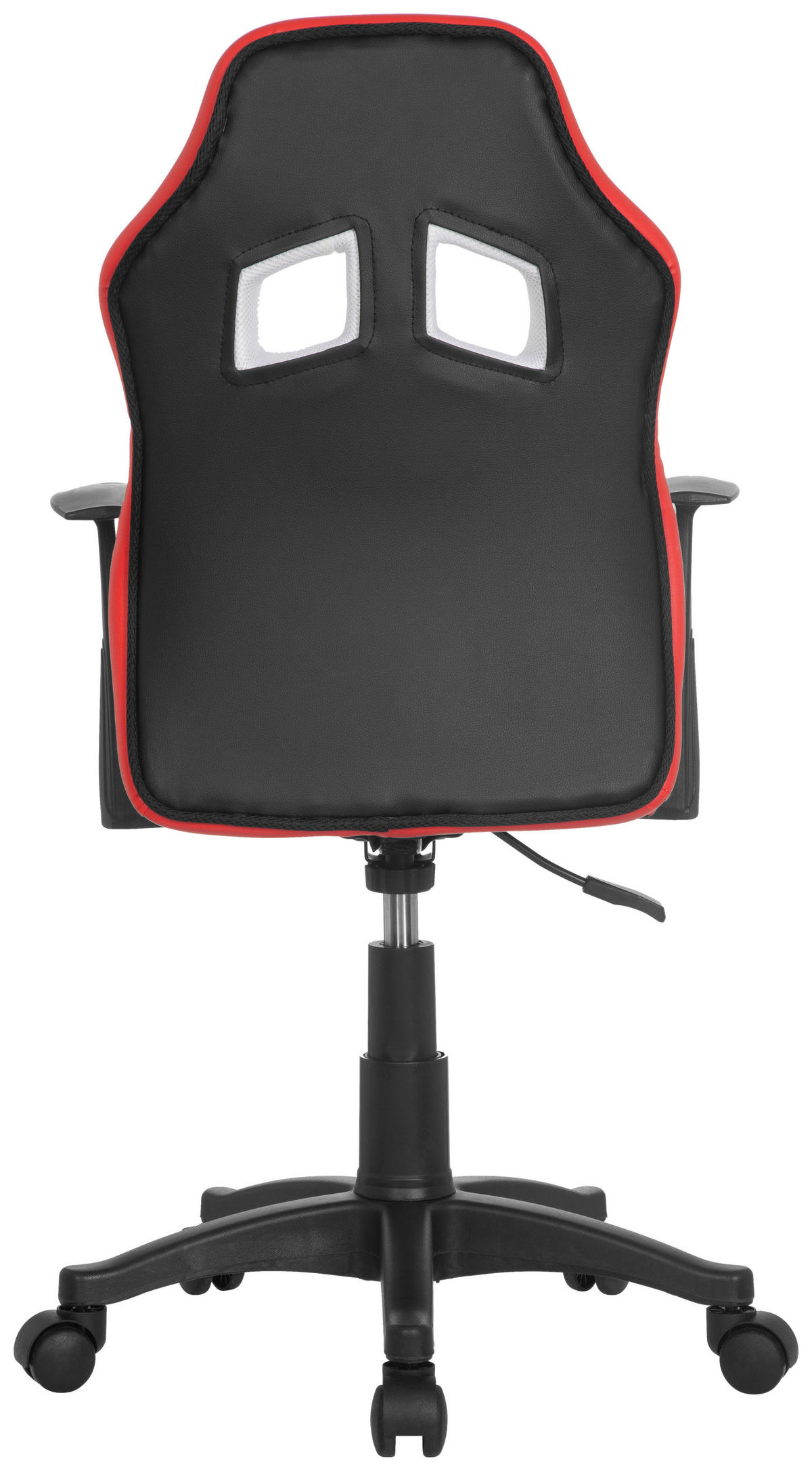 OTOČNÁ ŽIDLE PRO MLÁDEŽ, vzhled kůže, síťovina, červená, bílá - bílá/černá, Moderní, textil/plast (54/105/48cm) - MID.YOU