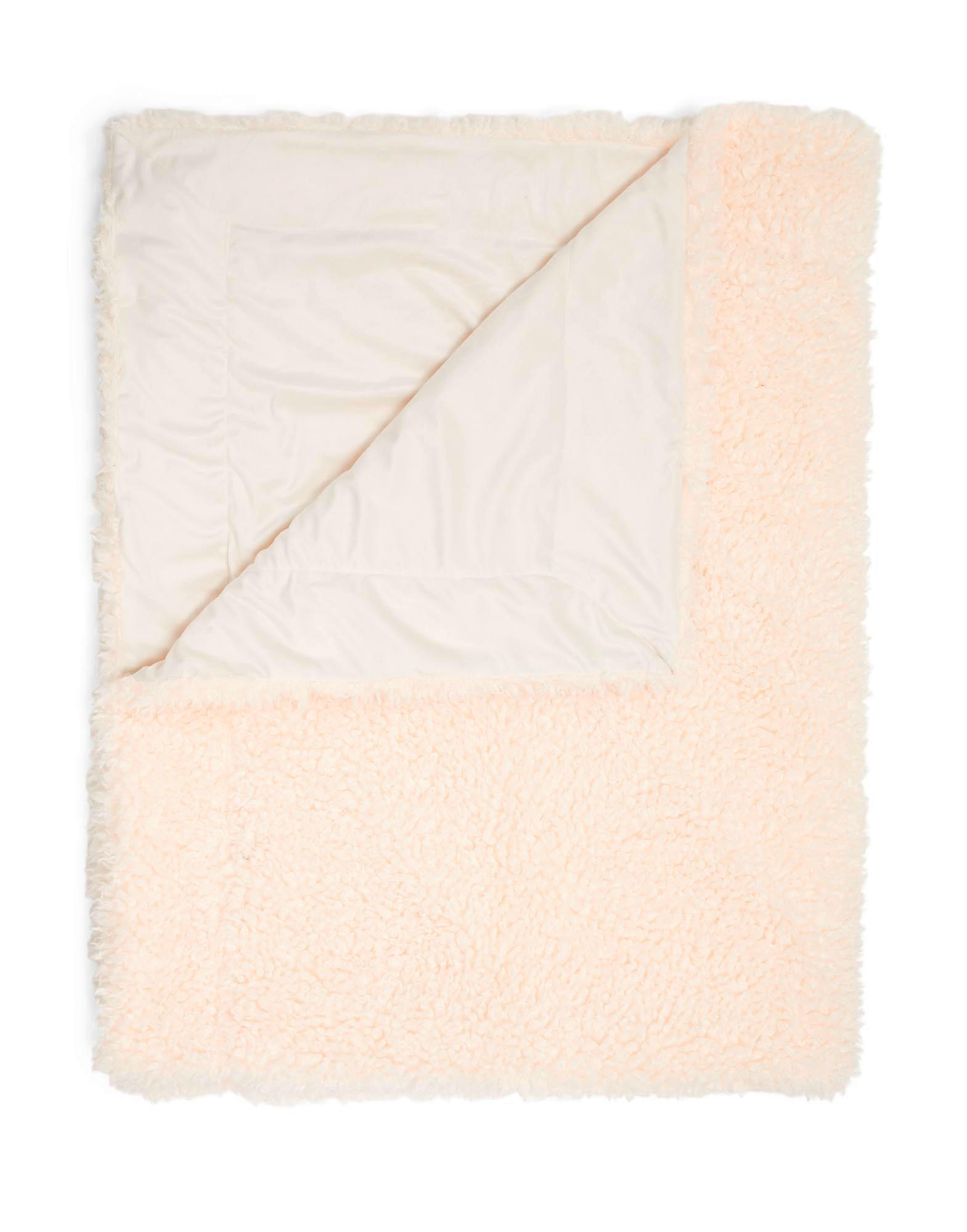 PLAID  - Sandfarben/Creme, KONVENTIONELL, Textil/Fell (150/200cm) - Essenza