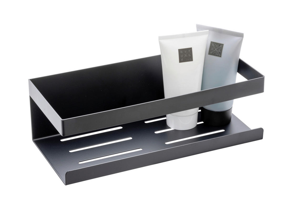 DUSCHABLAGE Metall  - Schwarz, KONVENTIONELL, Metall (25/8/11,5cm) - Schöner Wohnen
