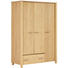 KLEIDERSCHRANK 3 -türig Eiche furniert Eichefarben - Eichefarben/Silberfarben, Design, Holz (140,3/200,5/58,3cm) - PAIDI