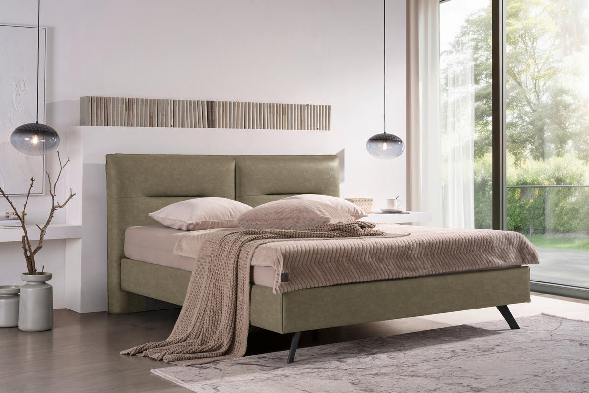 POLSTERBETT Beige 200/200 cm  - Beige/Schwarz, Design, Textil/Metall (200/200cm) - Joop!